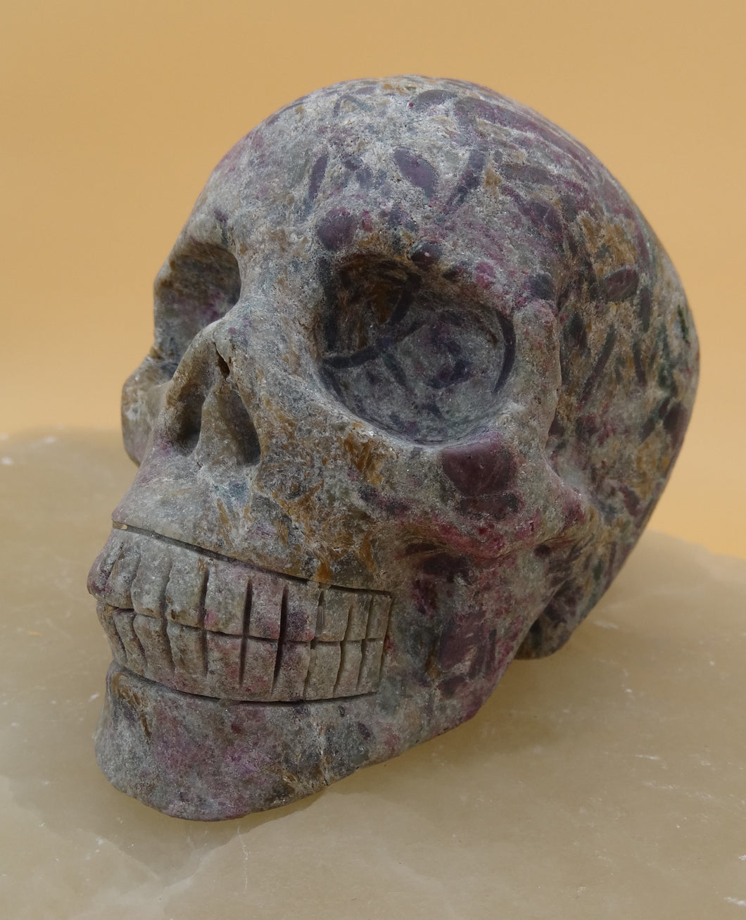 Ruby in Kyanite Skull